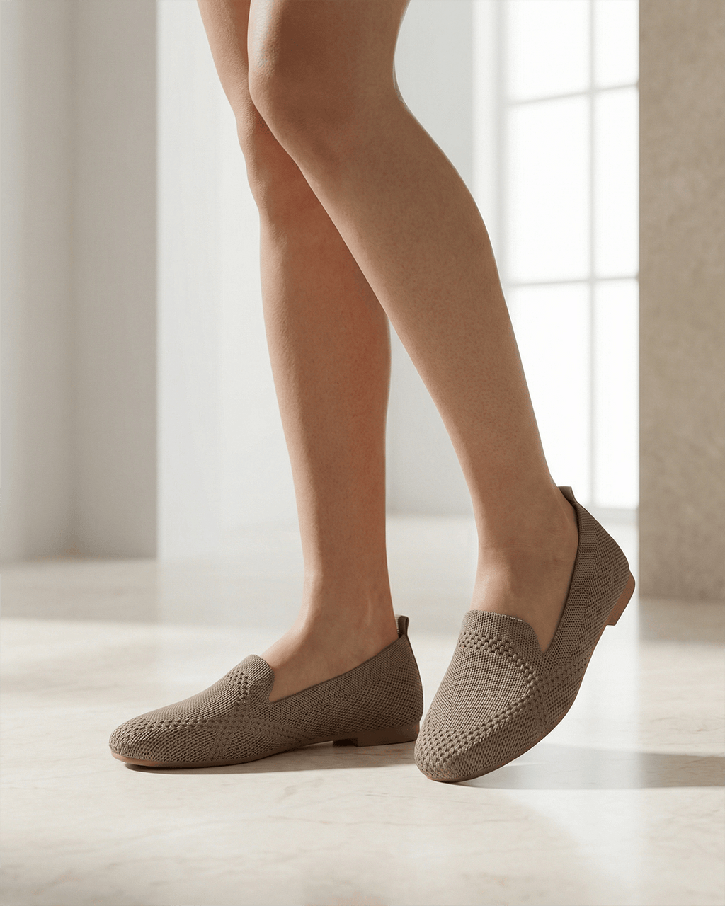 Women’s Loafer Flats – Knit Slip-On