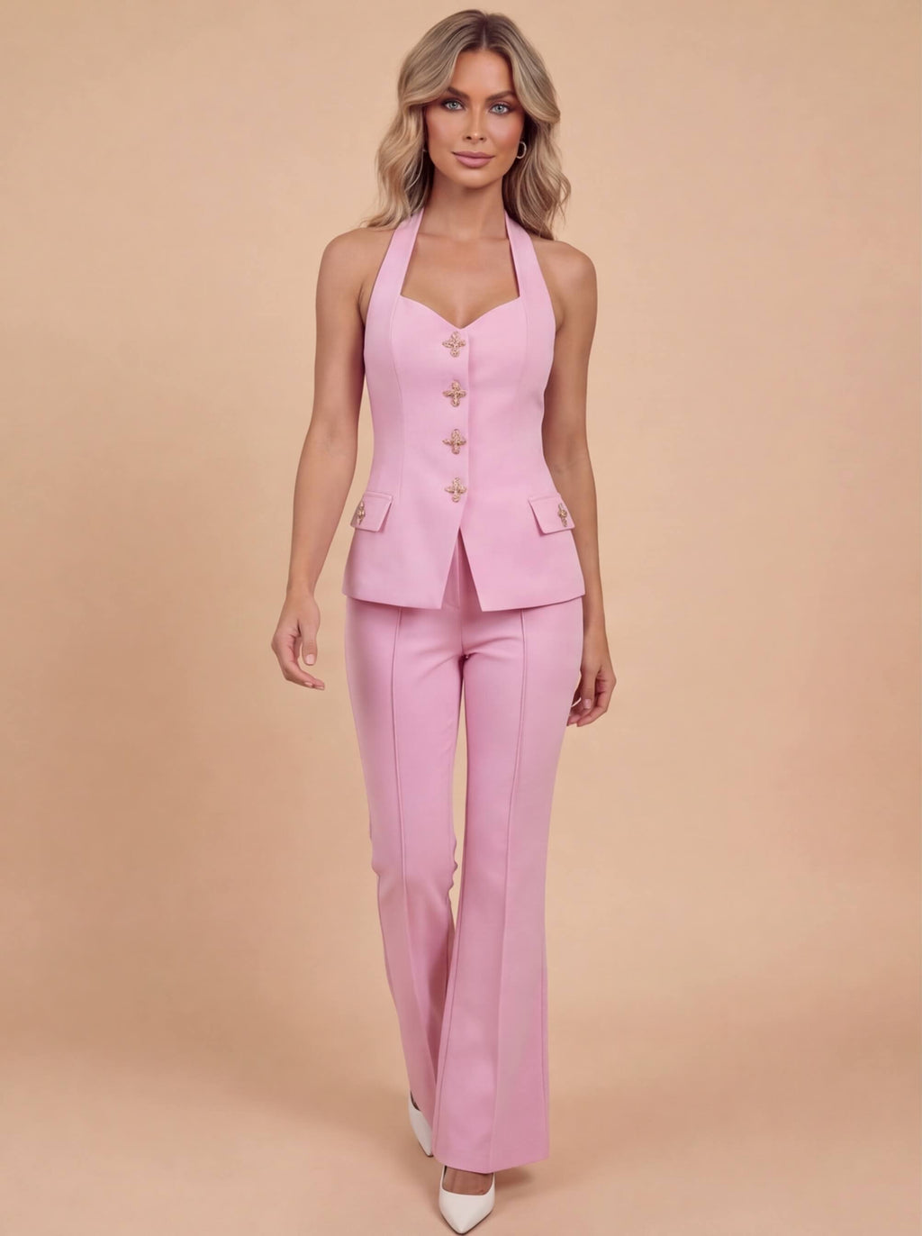 Tailored Blazer & Flared Pants Set
