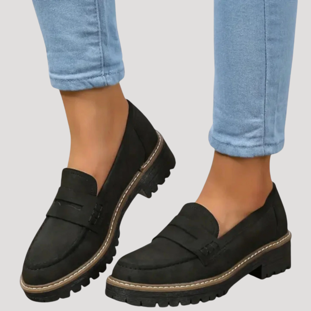 Women’s Comfortable Penny Loafers – Supportive Slip-On Shoes