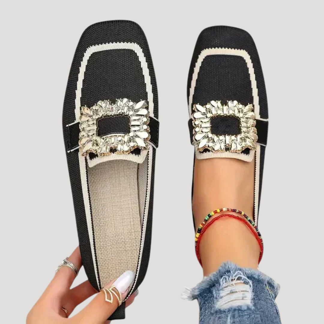 Women’s Comfortable Square Toe Embellished Loafers