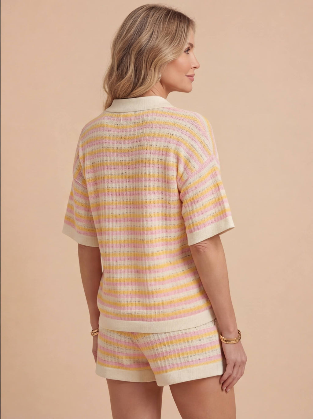 Women’s Striped Summer Two-Piece Set