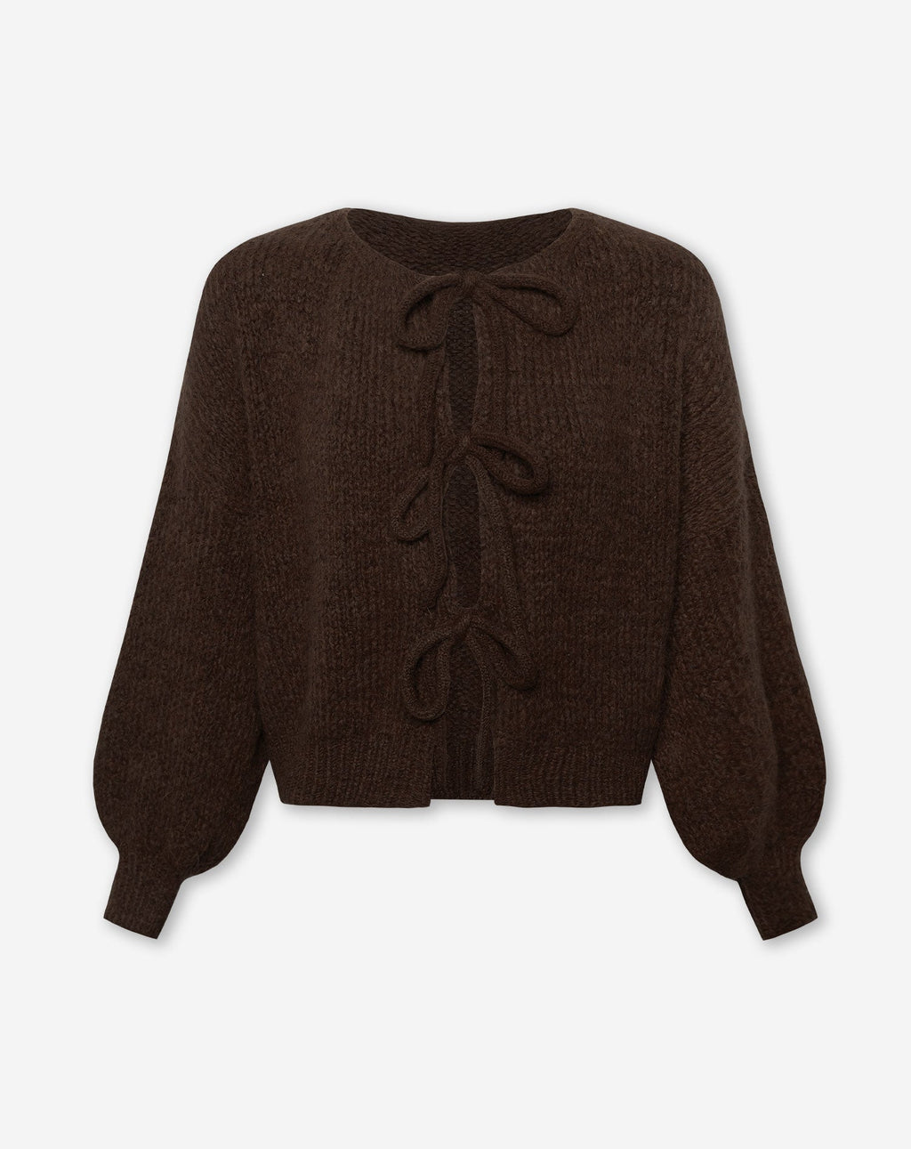 Strikdetail cardigan met knoopsluiting