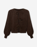 Strikdetail cardigan met knoopsluiting