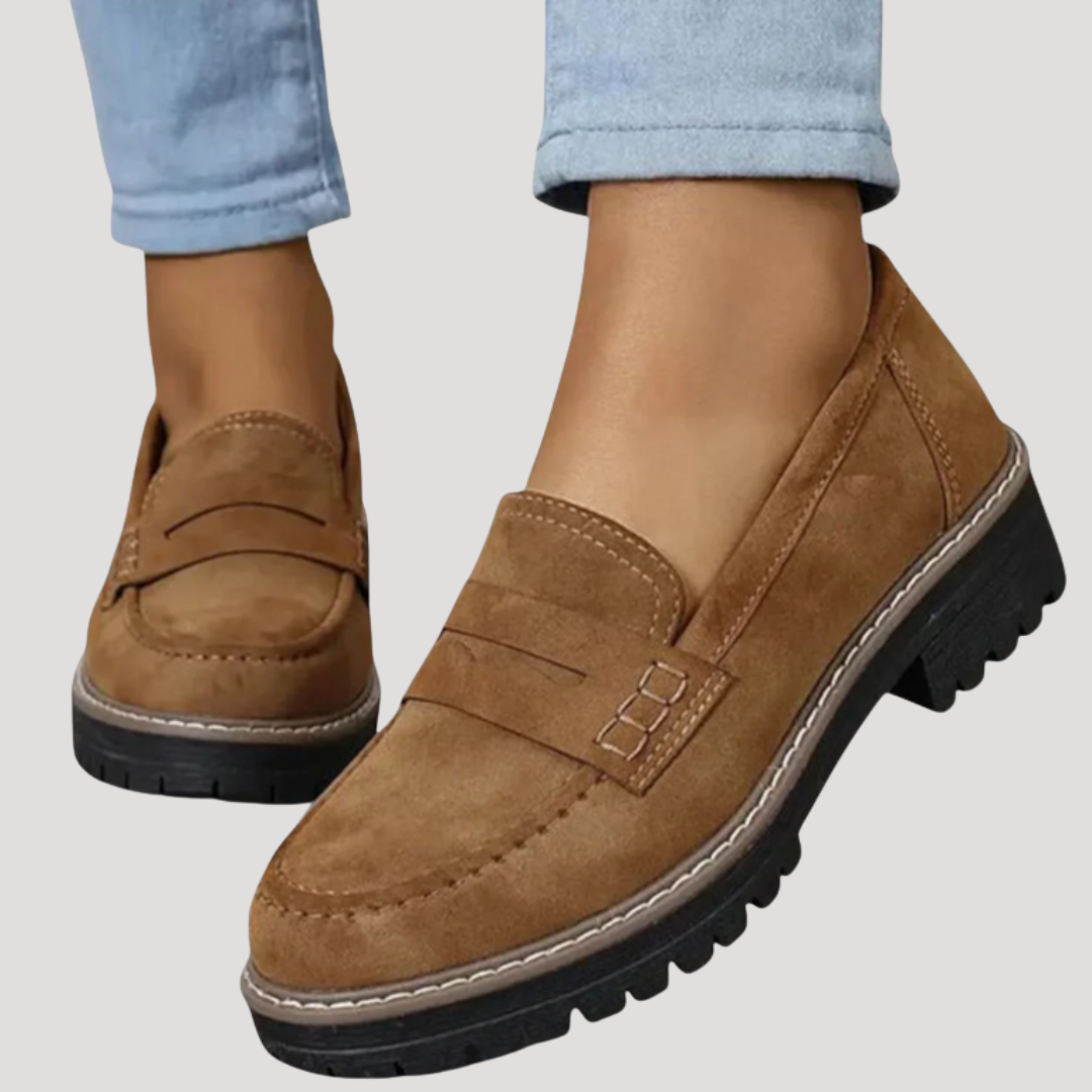 Women’s Comfortable Penny Loafers – Supportive Slip-On Shoes