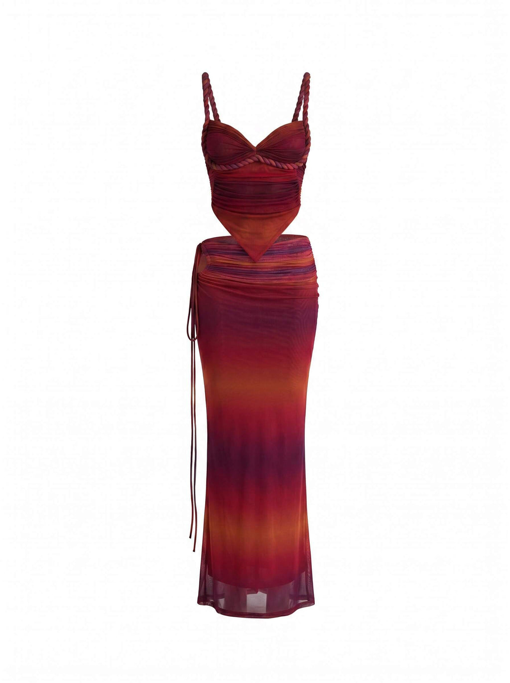 Women’s Rope Strap Crop Top and Maxi Skirt Set