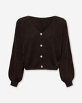 Gebreide cardigan met v-hals voor dames