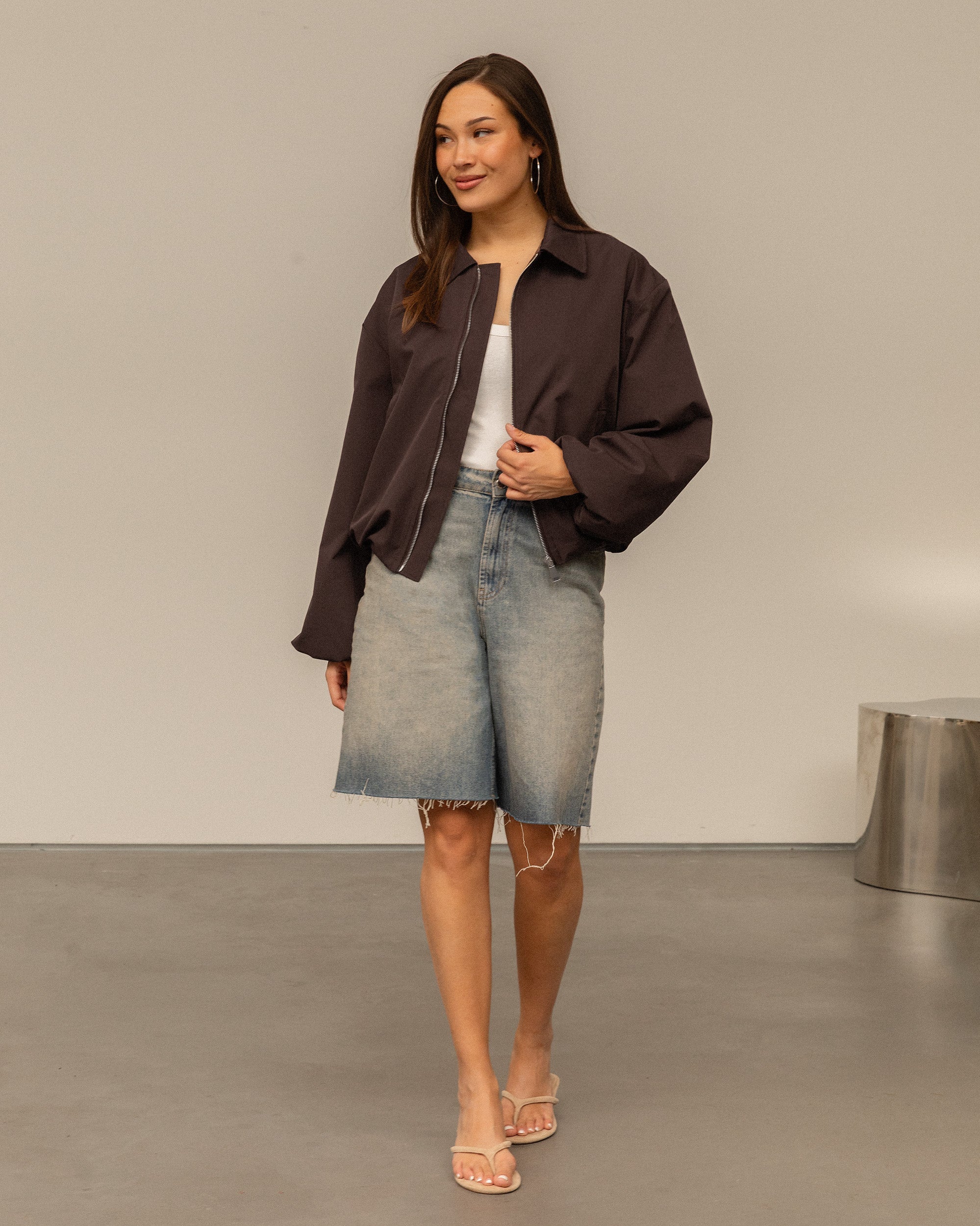 Dames track jacket met ritssluiting en sportieve pasvorm
