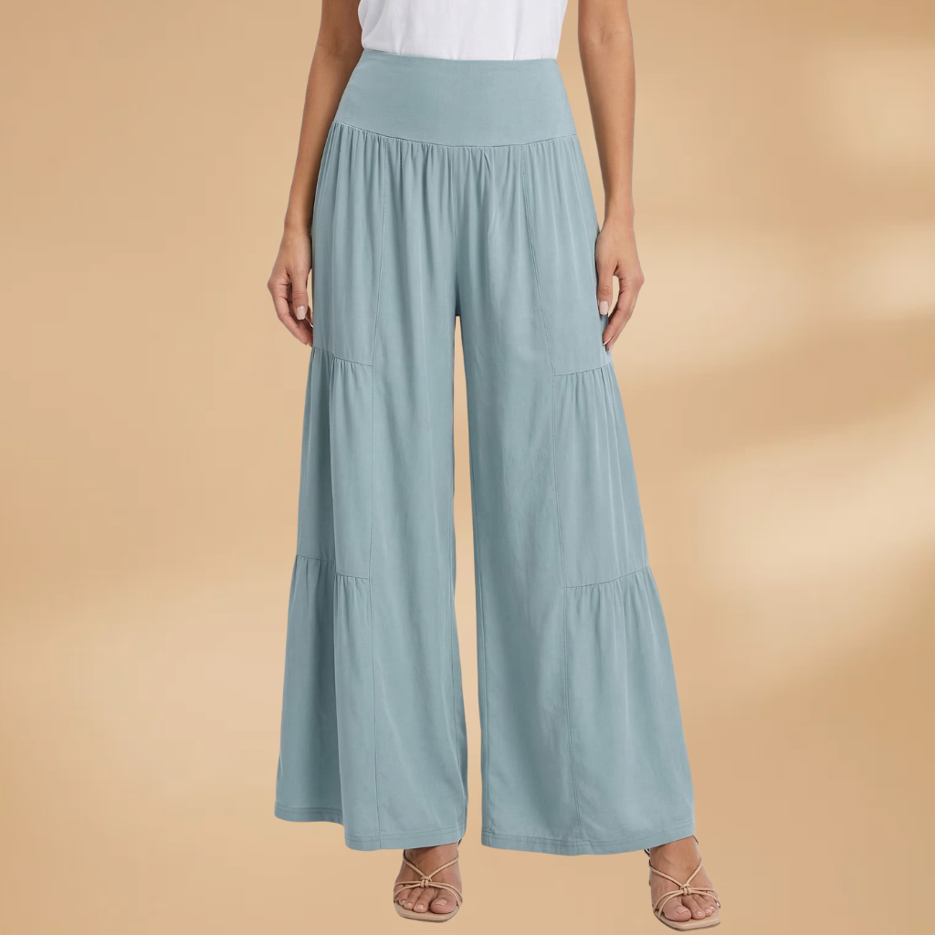Women's Wide-Leg Trousers with High Waist and Flowy Fit