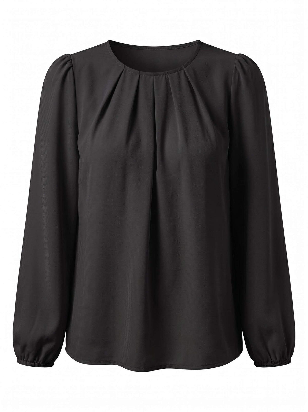 Women’s Top – Pleated Puff Sleeve Blouse