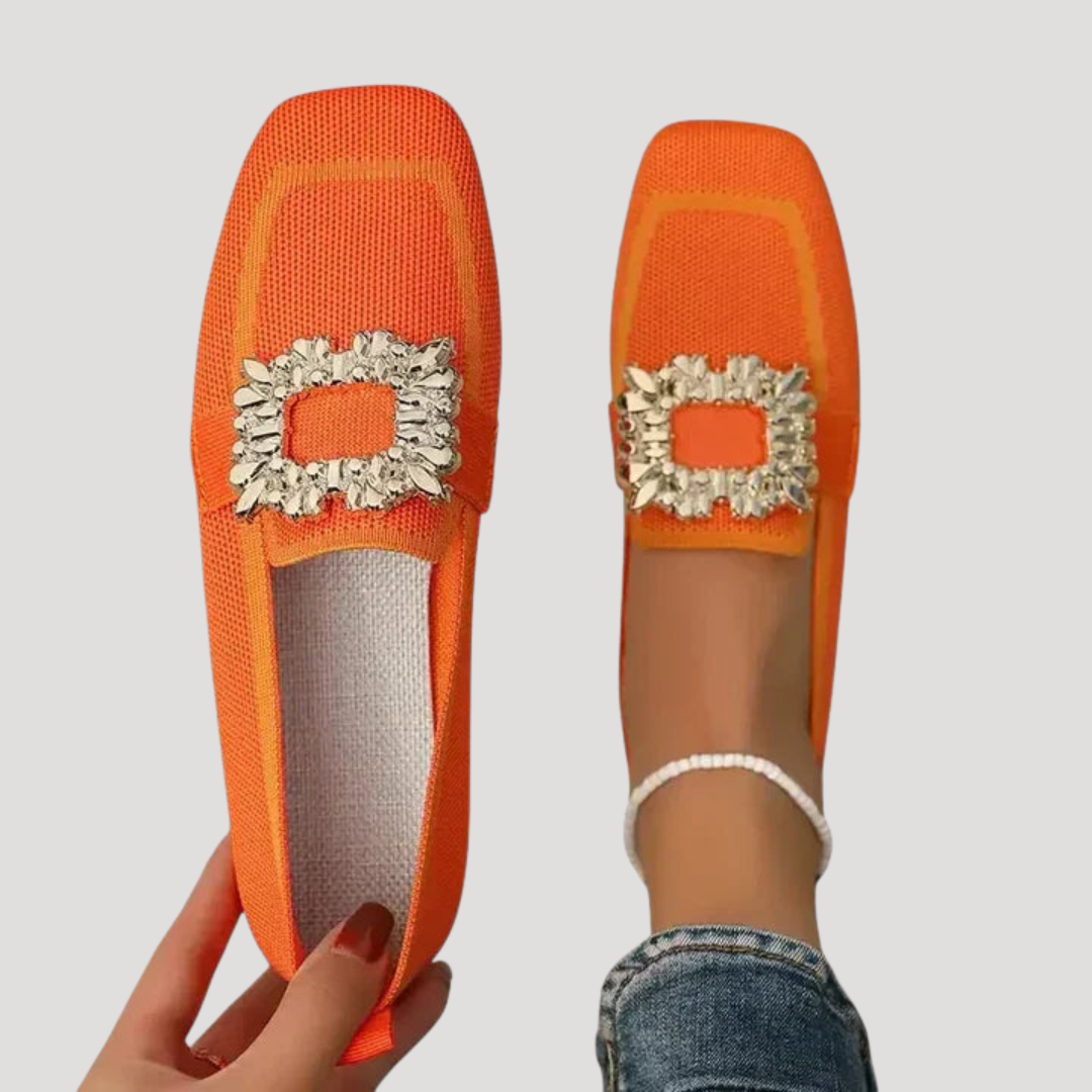 Women’s Comfortable Square Toe Embellished Loafers