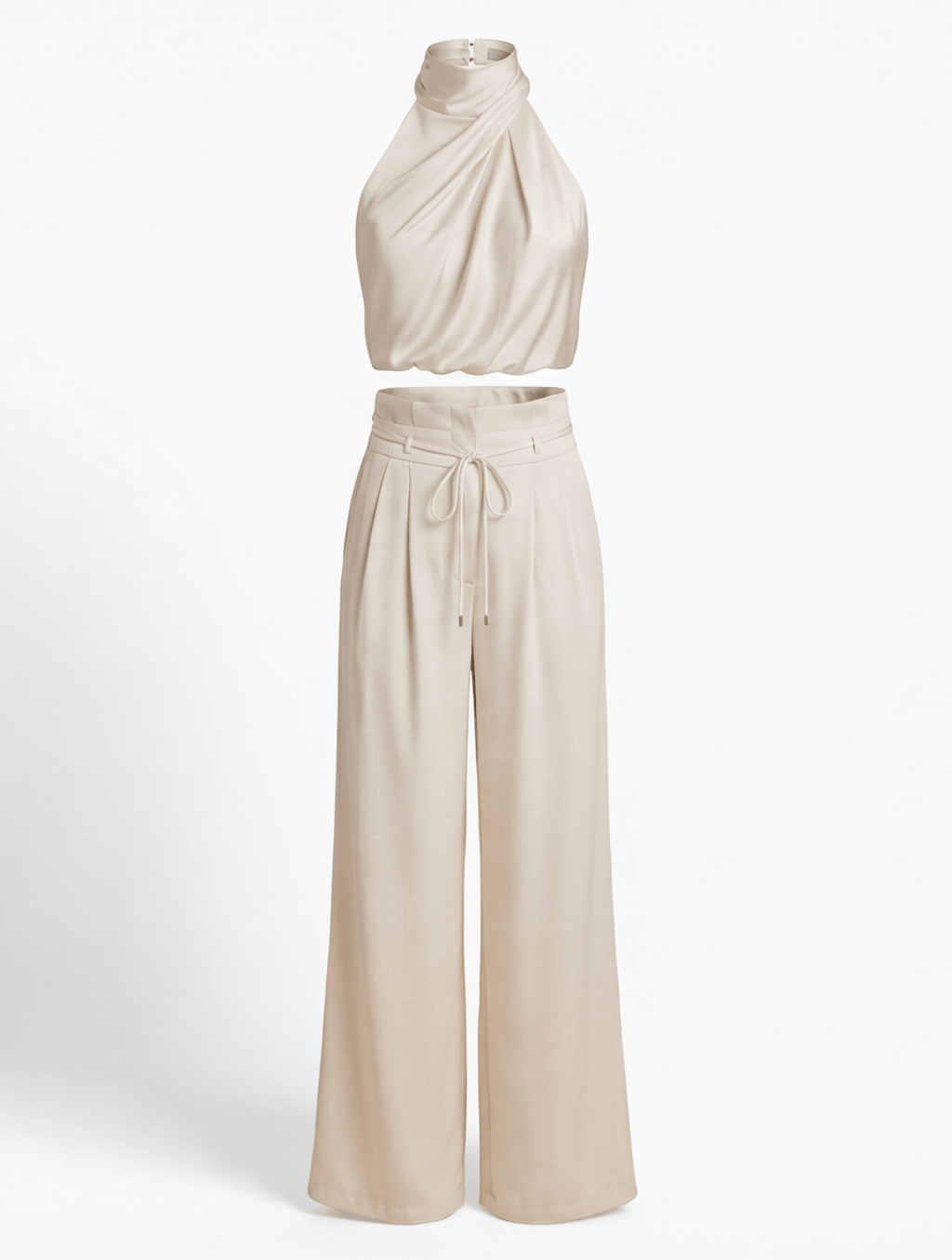 Women’s Set – One-Shoulder Top & Wide-Leg Pants