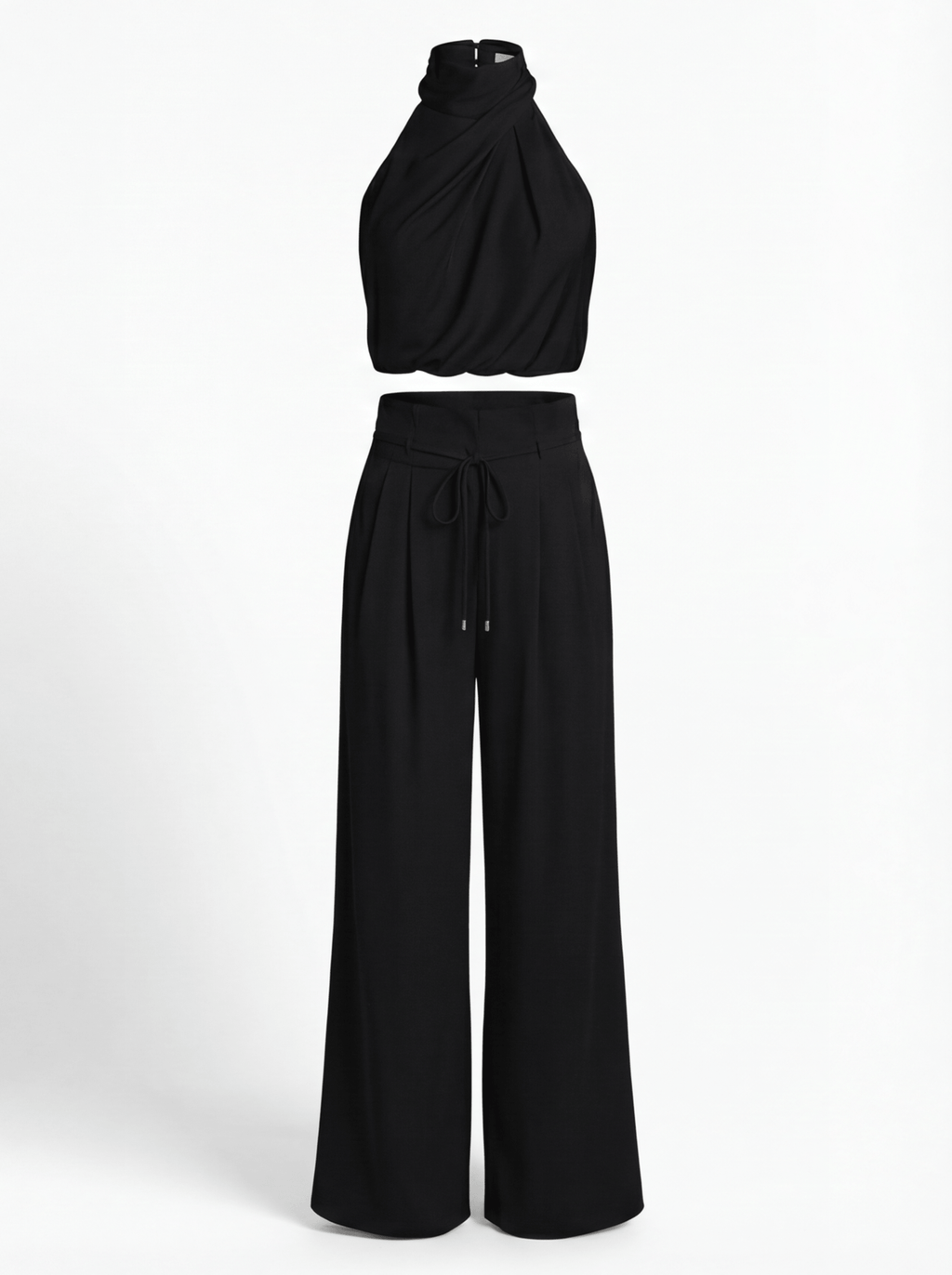 Women’s Set – One-Shoulder Top & Wide-Leg Pants