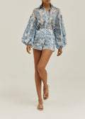 Estella Embroidered Shorts | Blue