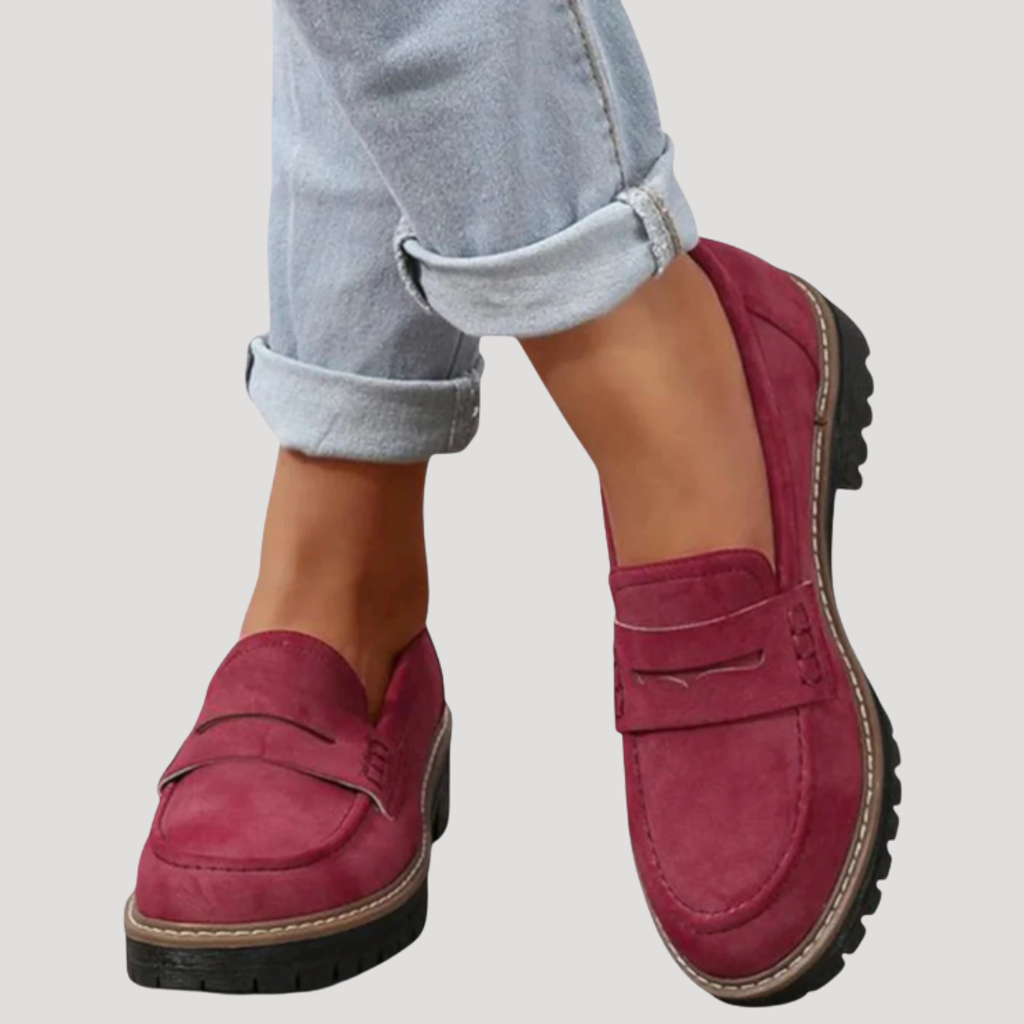 Women’s Comfortable Penny Loafers – Supportive Slip-On Shoes