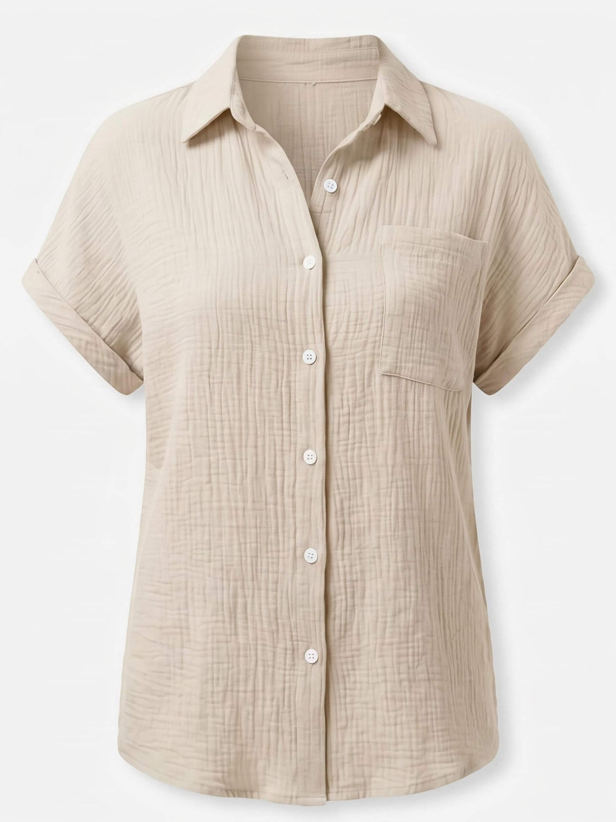 Women’s Relaxed Pocket Button-Up Shirt