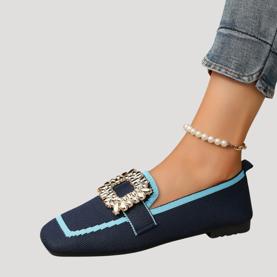 Women’s Comfortable Square Toe Embellished Loafers