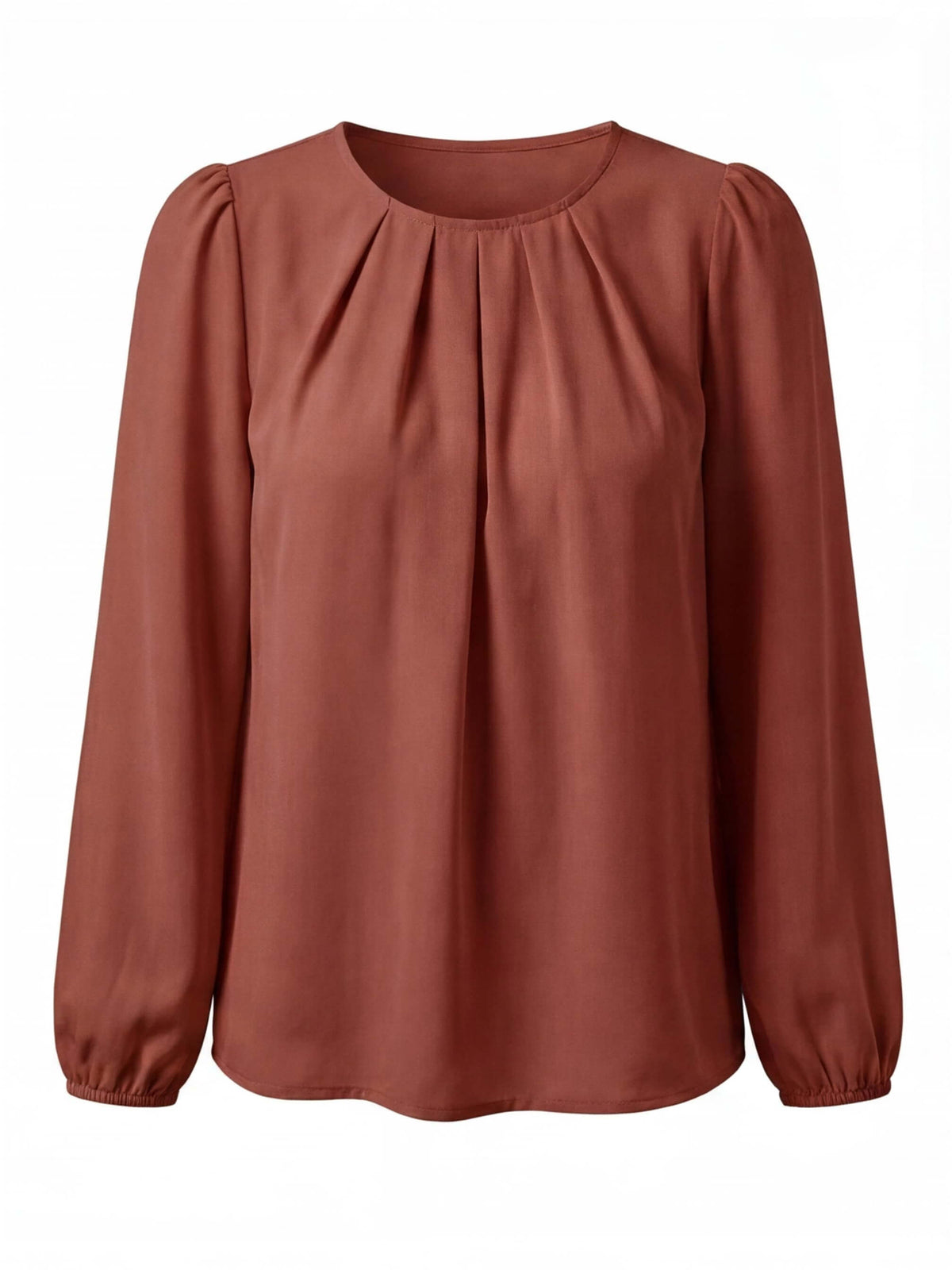Women’s Top – Pleated Puff Sleeve Blouse