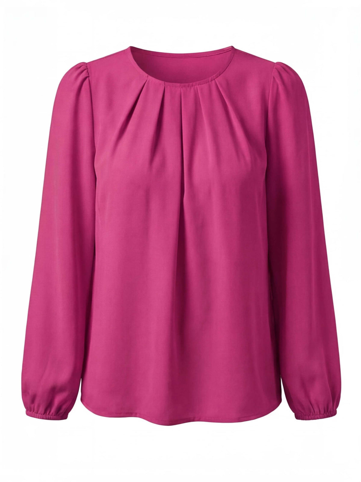 Women’s Top – Pleated Puff Sleeve Blouse