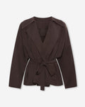 Viscose jas met casual pasvorm voor dames