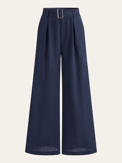 Ruffled Cami Top and Wide-Leg Pants Set