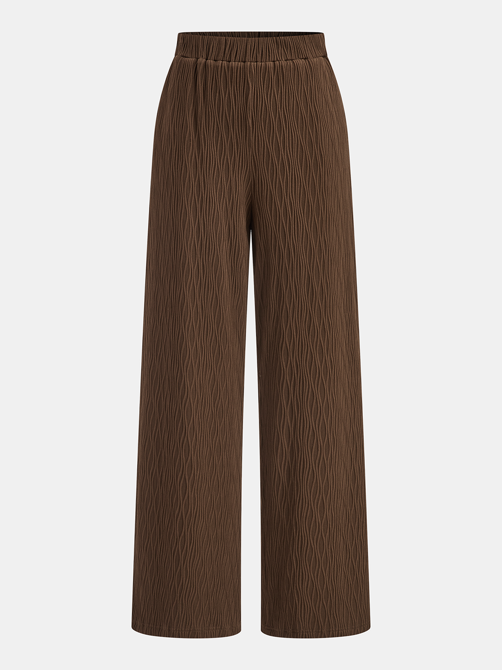 Textured Asymmetric Top and Pants Set