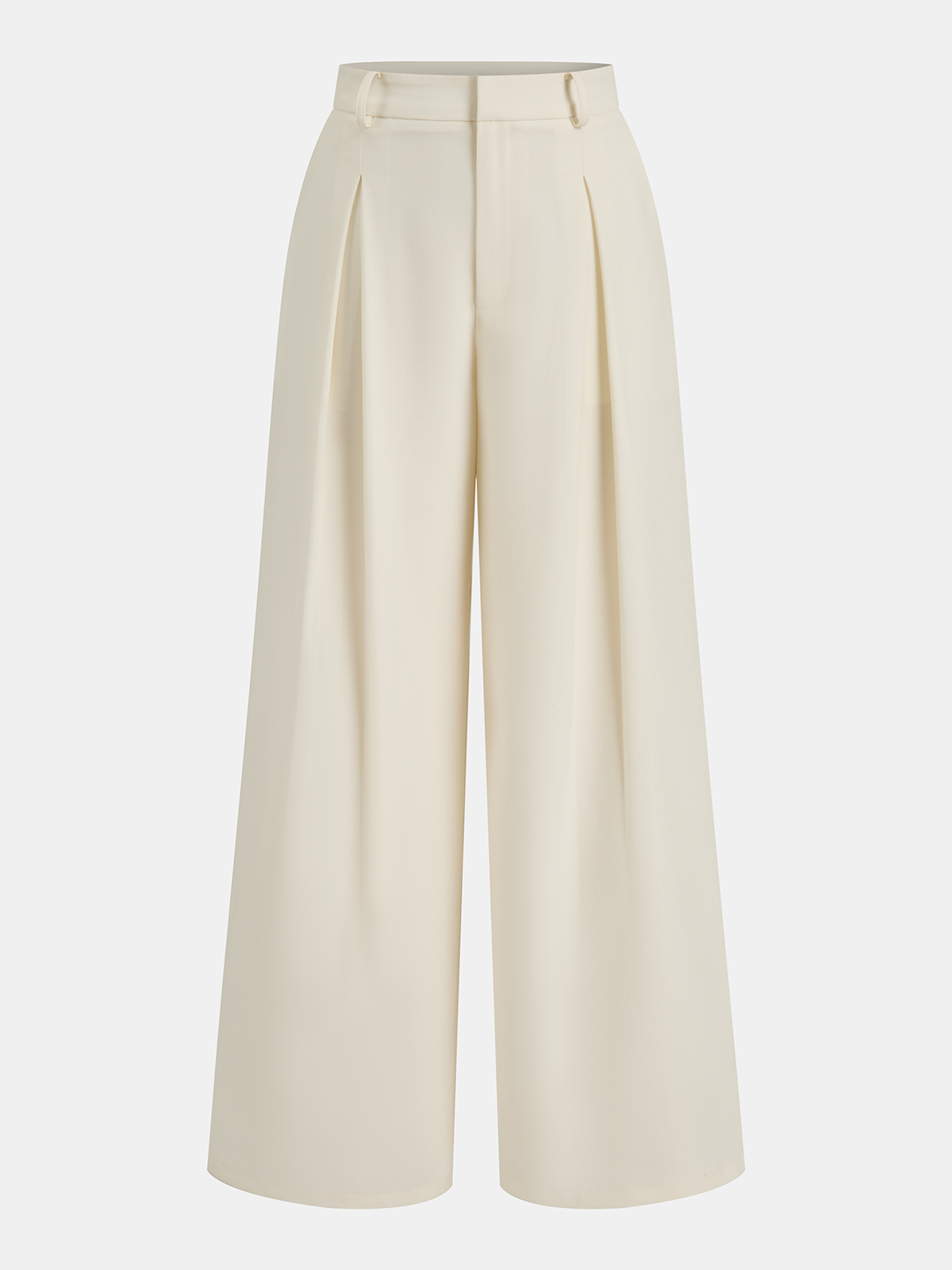 Semi-Sheer Sleeveless Belted Top & Pleated Pants Set