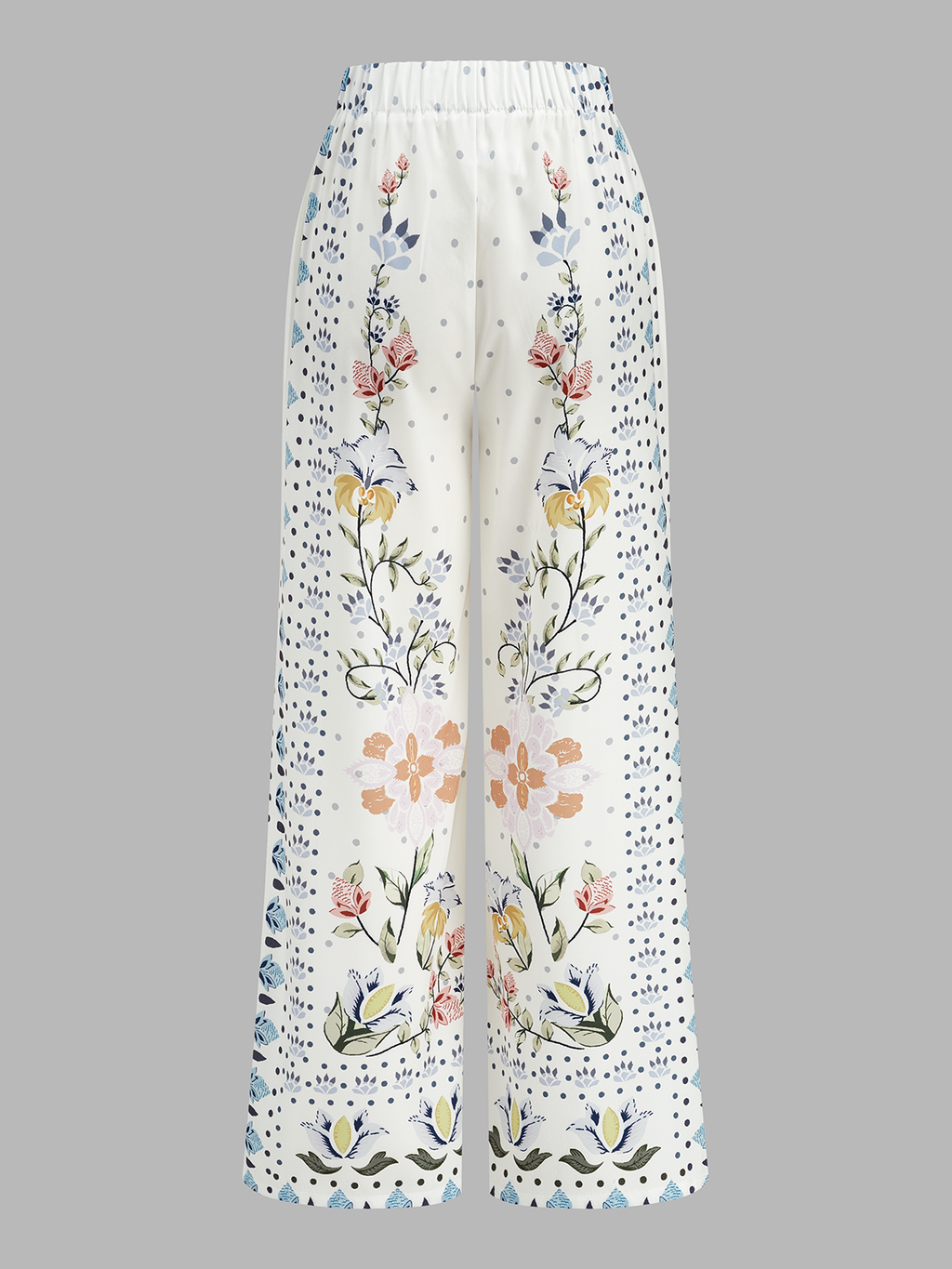 Floral Print Sleeveless Tie Front Top & Pants Set