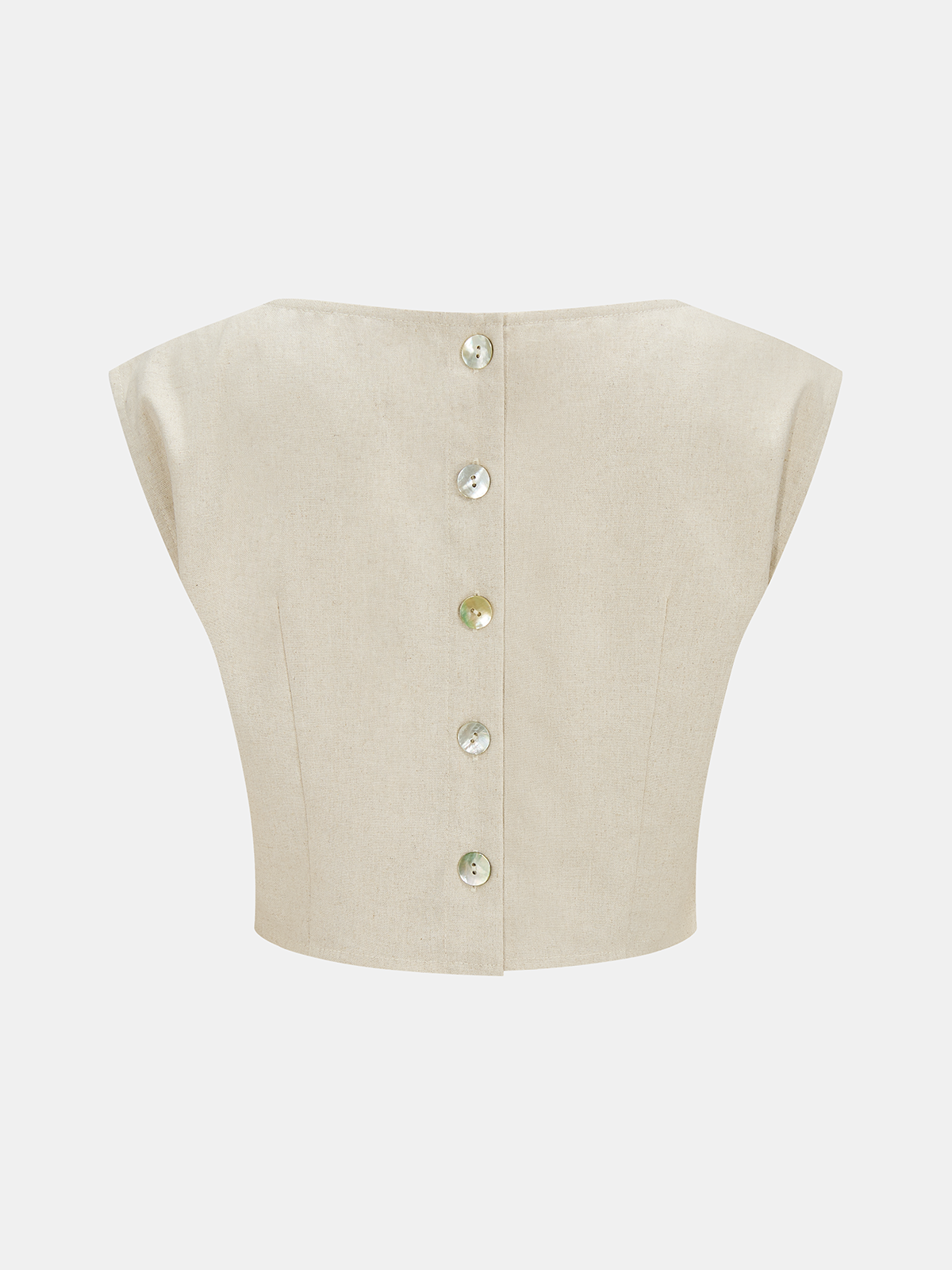 Linen-Blend Crop Top & Belted Pleated Pants Set
