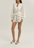 Camille Cutwork Dream Shorts | White