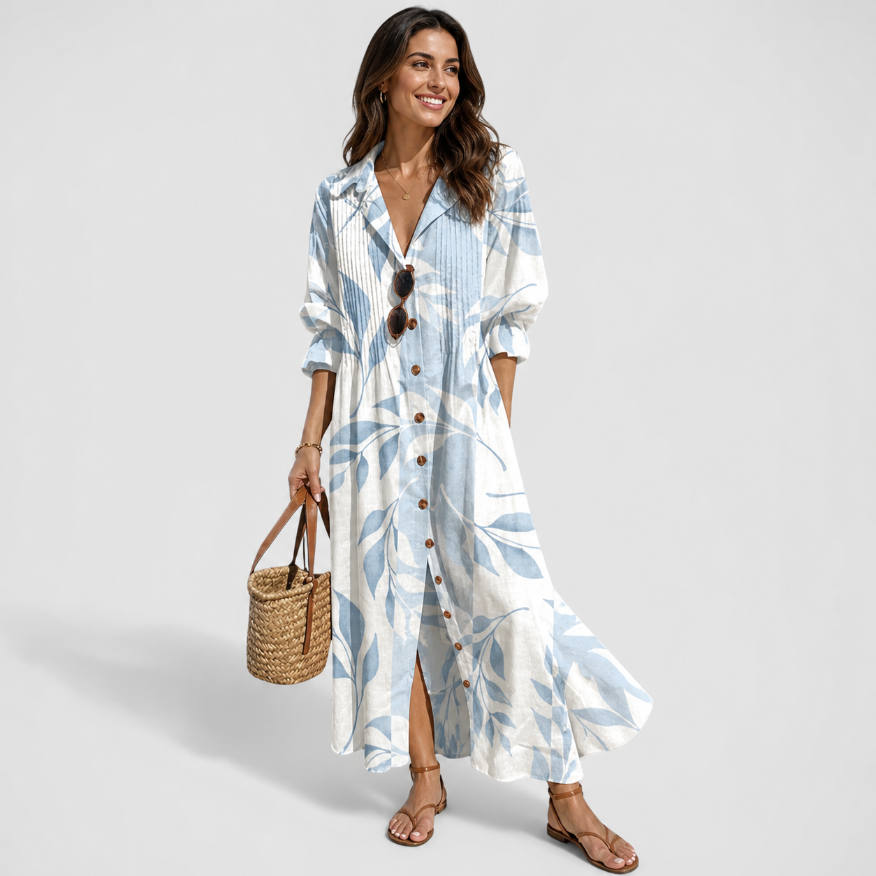 Flattering Maxi Dress with Tummy Coverage