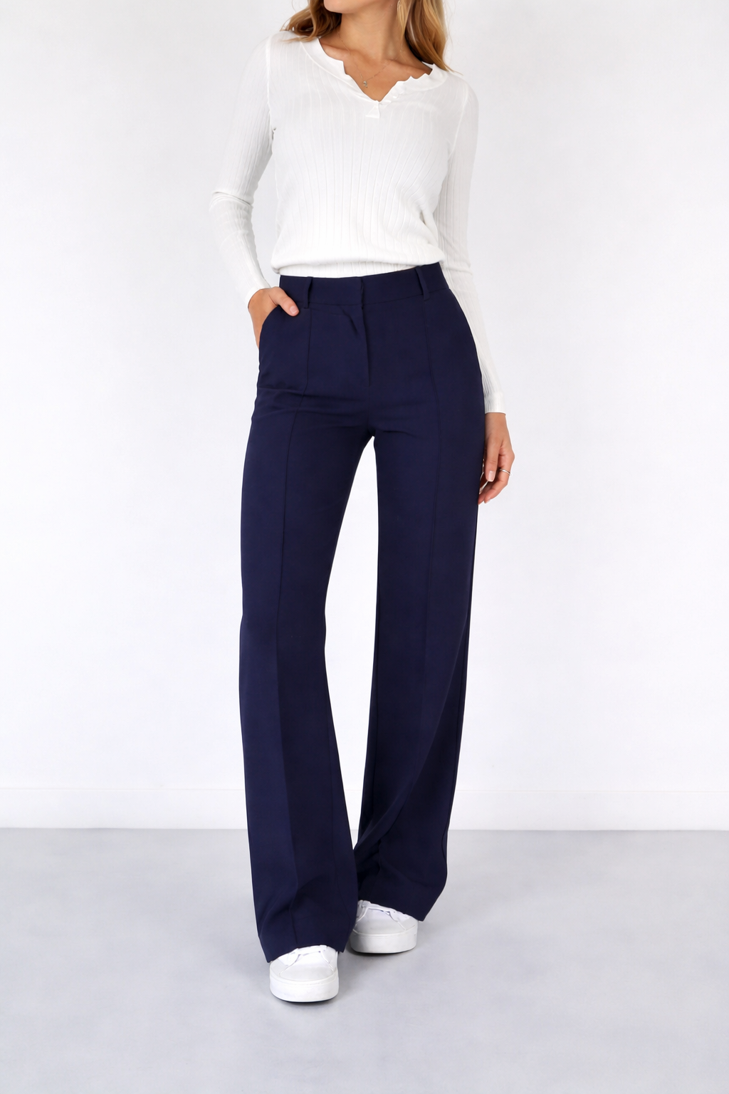 Roos | High-Waist Pantalon Met Rechte Pijpen
