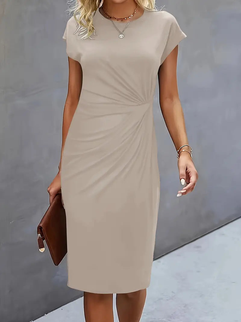 Katrien – Tijdloze Midi Jurk met Flatterend silhouet