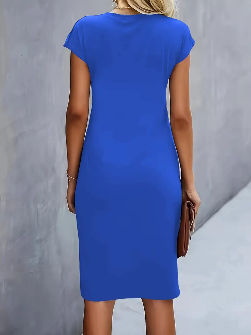 Angelica | Dames Katrien Midi Jurk Tijdloze Snit