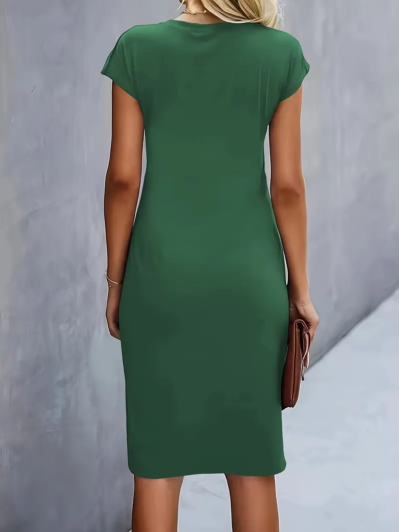 Katrien – Tijdloze Midi Jurk met Flatterend silhouet