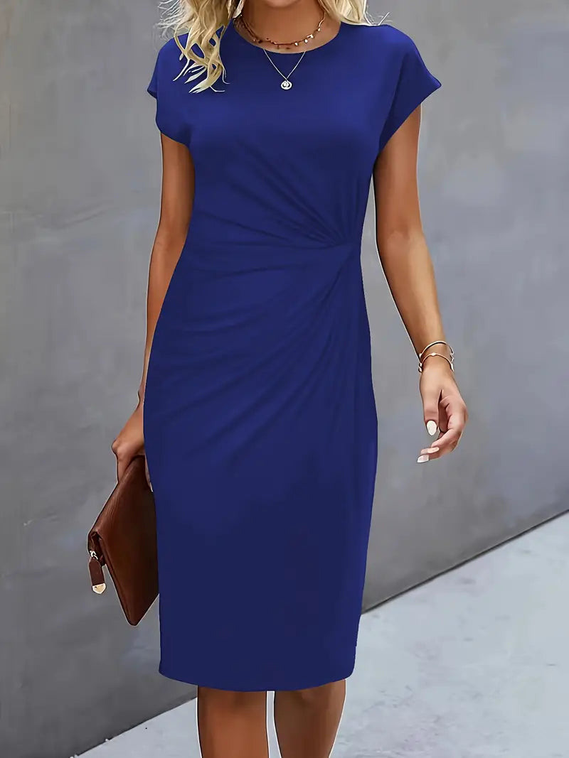 Katrien – Tijdloze Midi Jurk met Flatterend silhouet