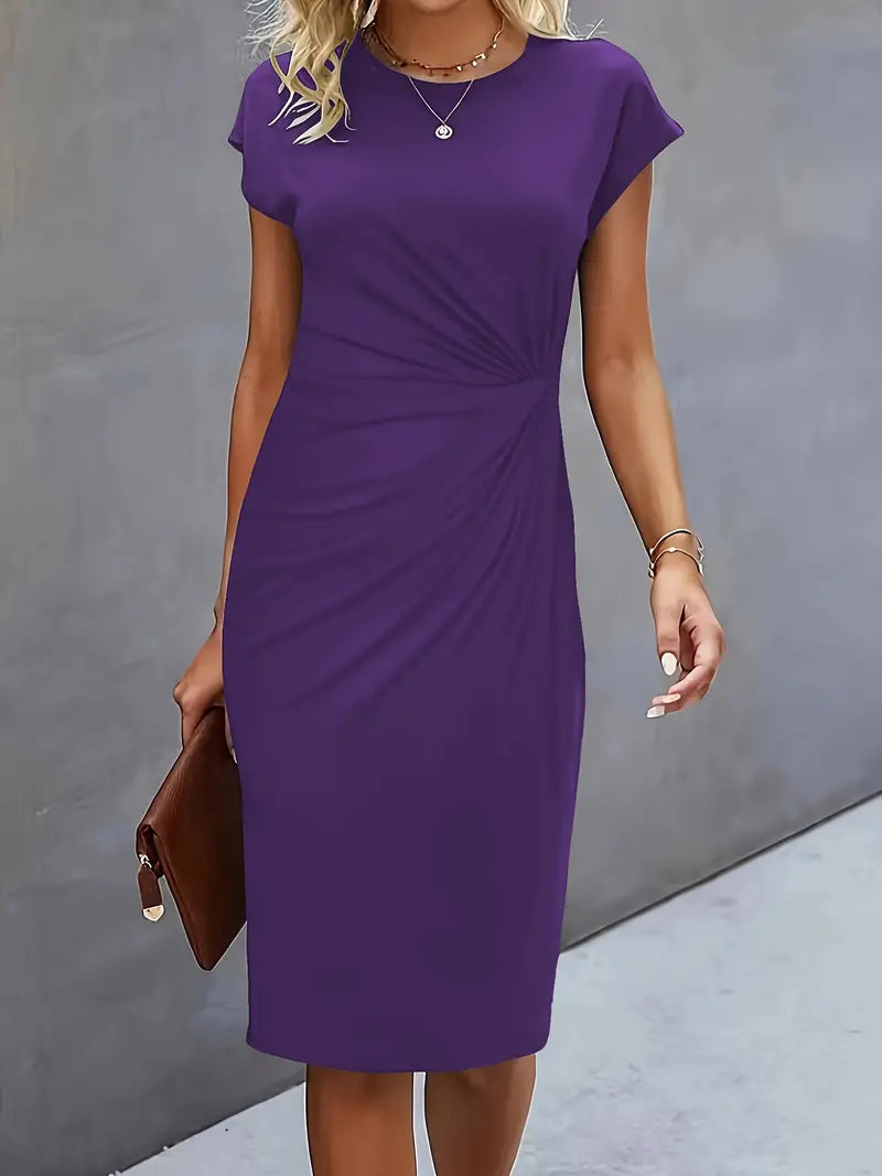 Katrien – Tijdloze Midi Jurk met Flatterend silhouet