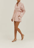 Portofino Stripe Shorts  | White/Red
