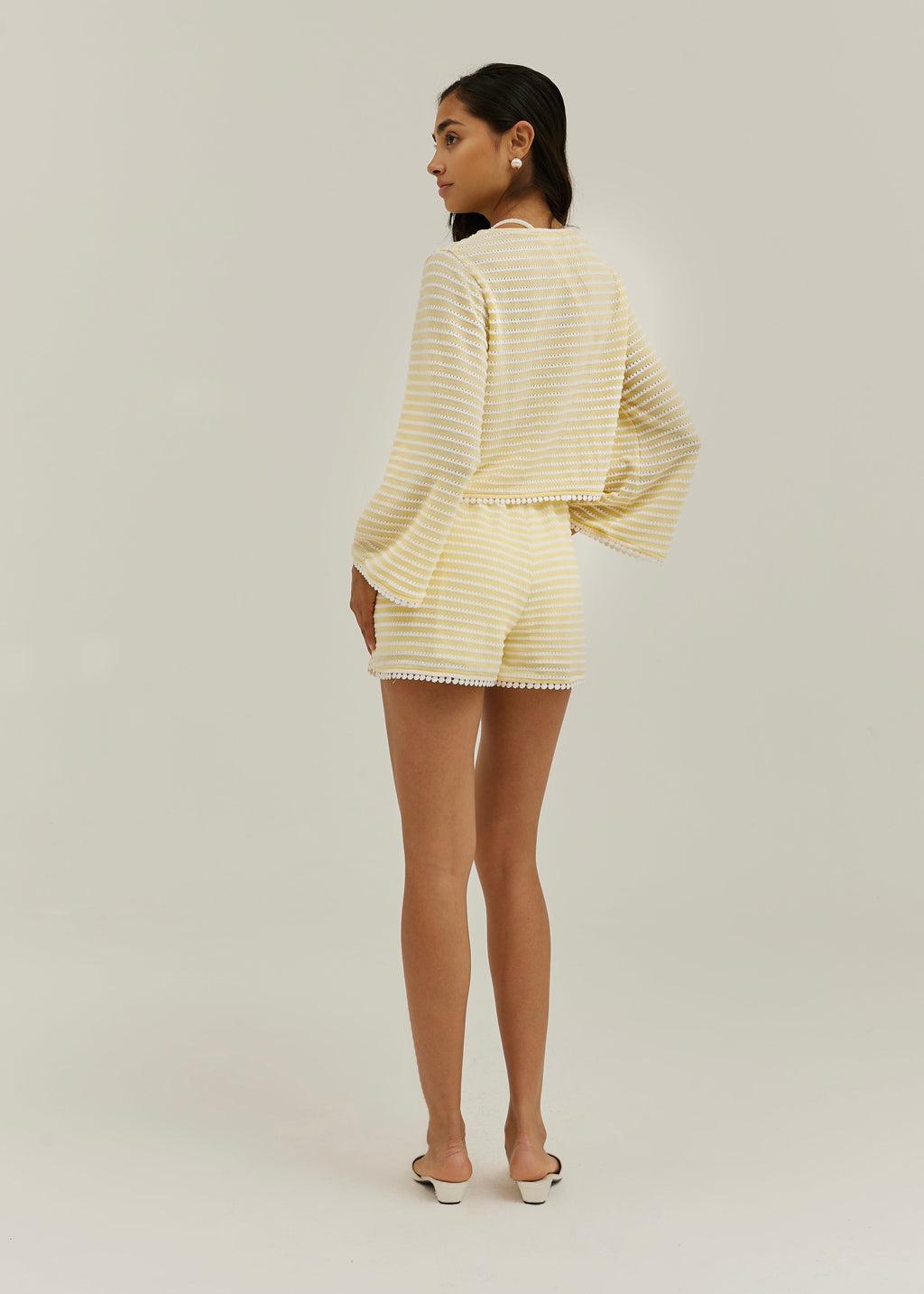 Coco Striped Knit Shorts | Lemonade