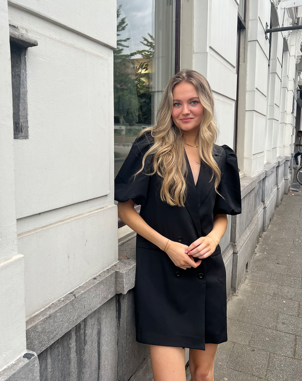 Blazer jurk met pofmouwen voor dames