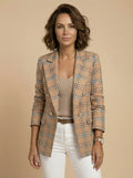 Women’s Plaid Blazer – Tailored Silhouette & Timeless Sophistication