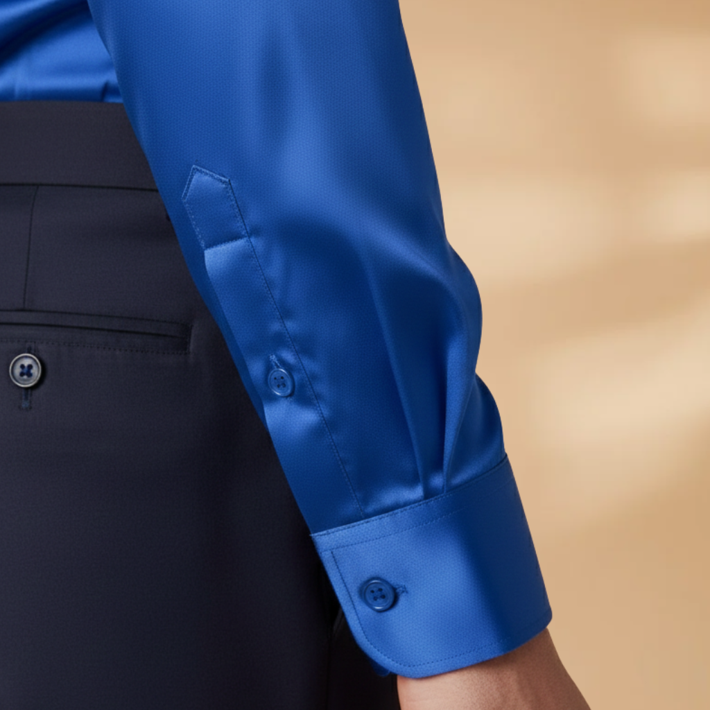 Men's Shirt with Structured Fabric and Classic Collar
