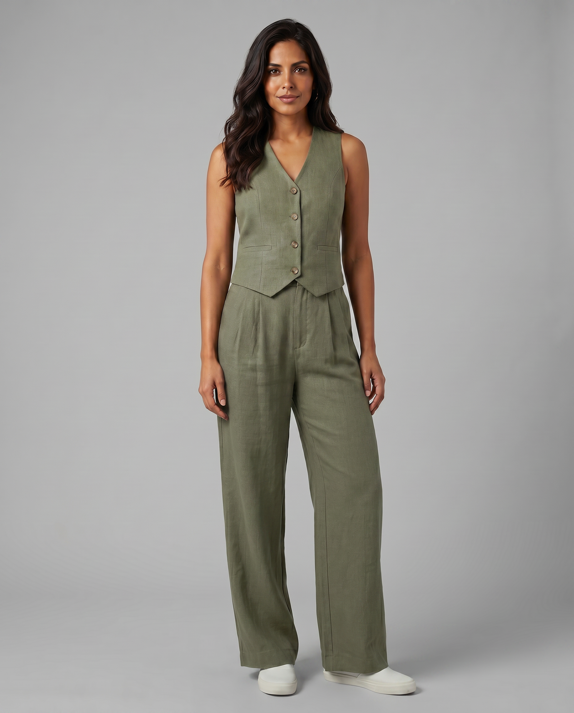 Shirley | Two-Piece Set with Waistcoat and Wide Trousers