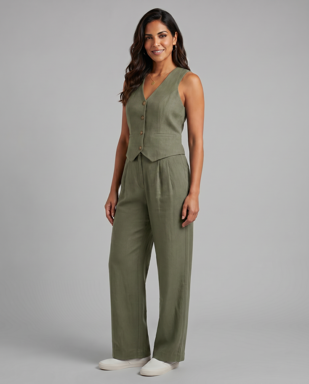 Shirley | Two-Piece Set with Waistcoat and Wide Trousers