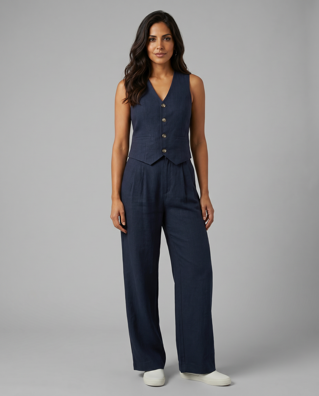 Shirley | Two-Piece Set with Waistcoat and Wide Trousers