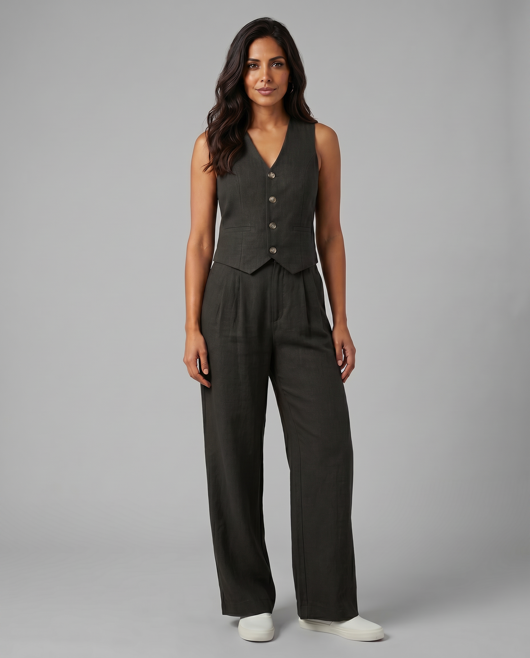 Shirley | Two-Piece Set with Waistcoat and Wide Trousers