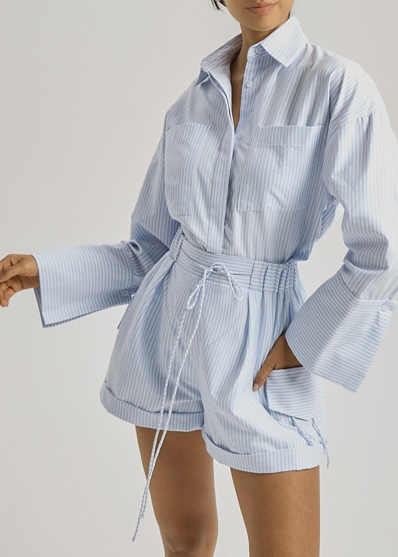 Portofino Stripe Shorts | Blue/White