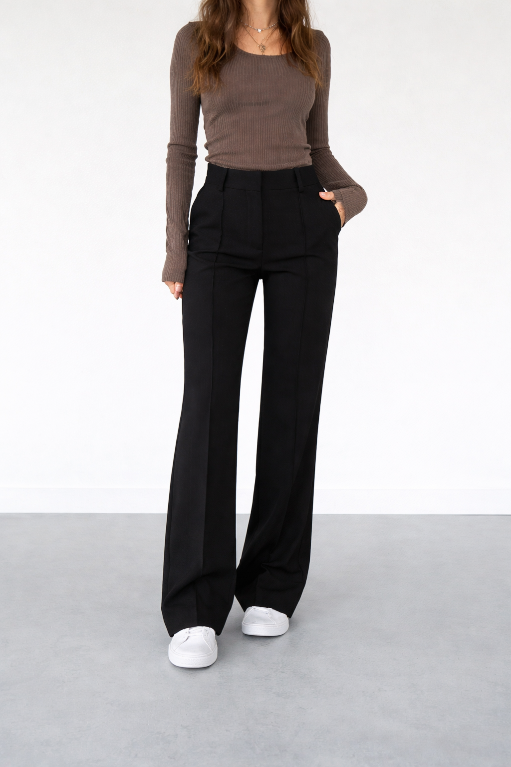 Roos | High-Waist Pantalon Met Rechte Pijpen