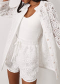 Delano Lace Shorts | White