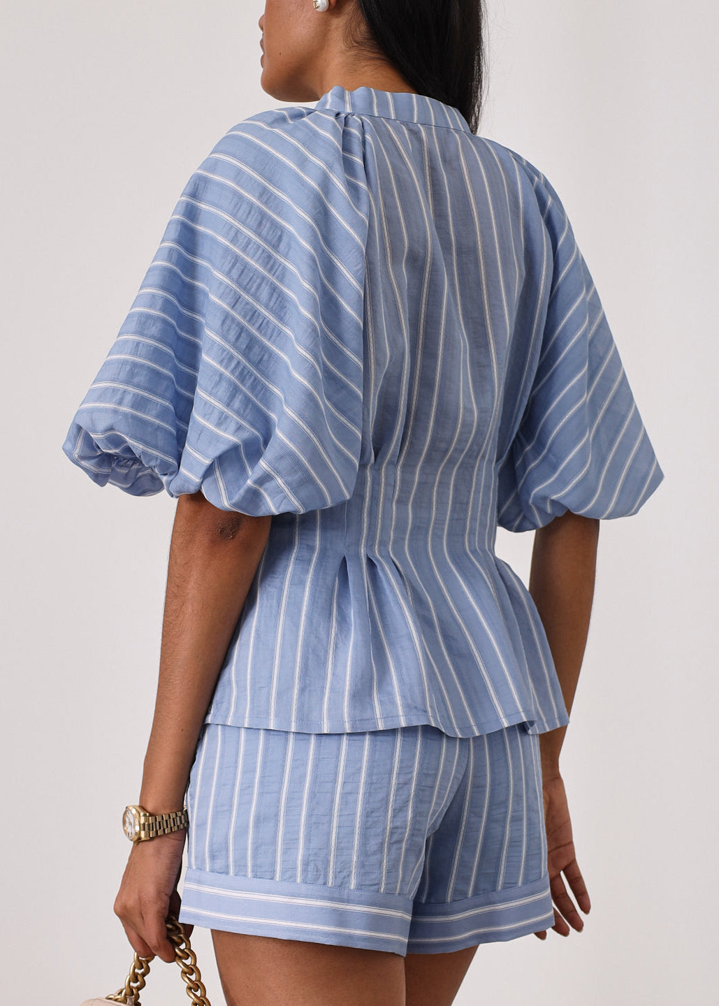 Skye Classic Stripe Shorts | Blue/White
