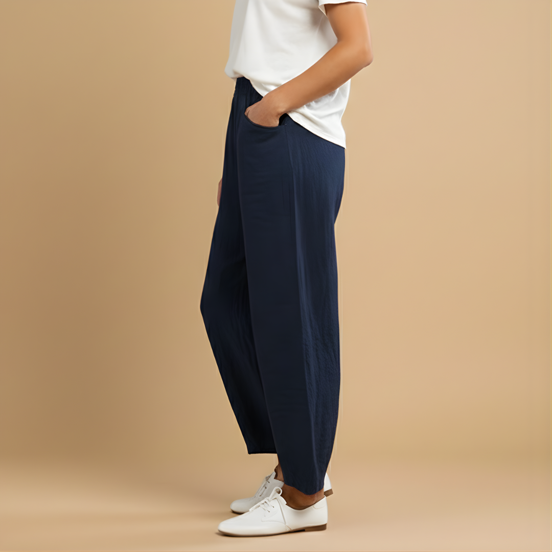 Women’s Summer Trousers with Loose Fit and Material for Warm Weather